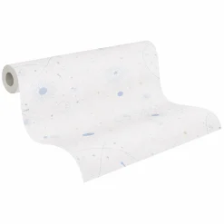 Vliestapete Kinder Weltall Himmel Beige Blau 77131-1