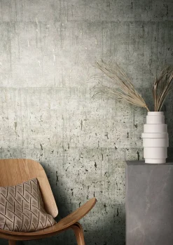 Vliestapete Kork Patina grau gold Metallic 85750