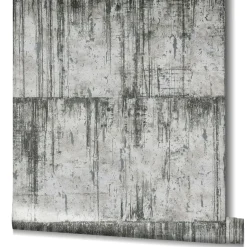 Vliestapete Kork Patina grau silber Metallic 85748