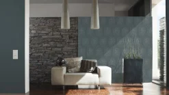 Vliestapete Kreis blau Metallic Architects Paper 33373-1