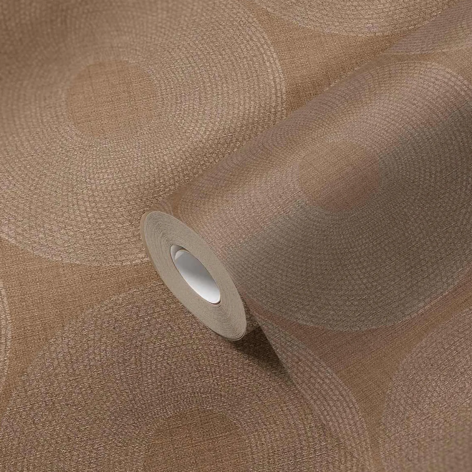 Vliestapete Kreise Grafik braun silber Metallic 38524-5