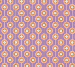 Vliestapete Kreise Retro Grafik Orange Lila 39537-2