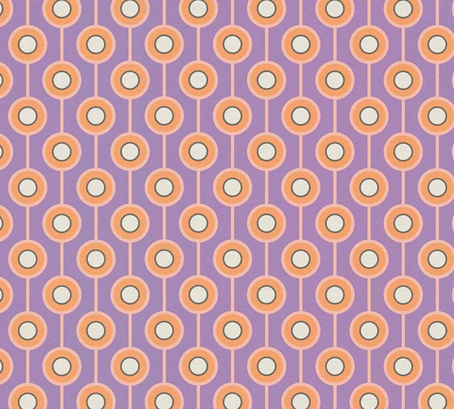 Vliestapete Kreise Retro Grafik Orange Lila 39537-2
