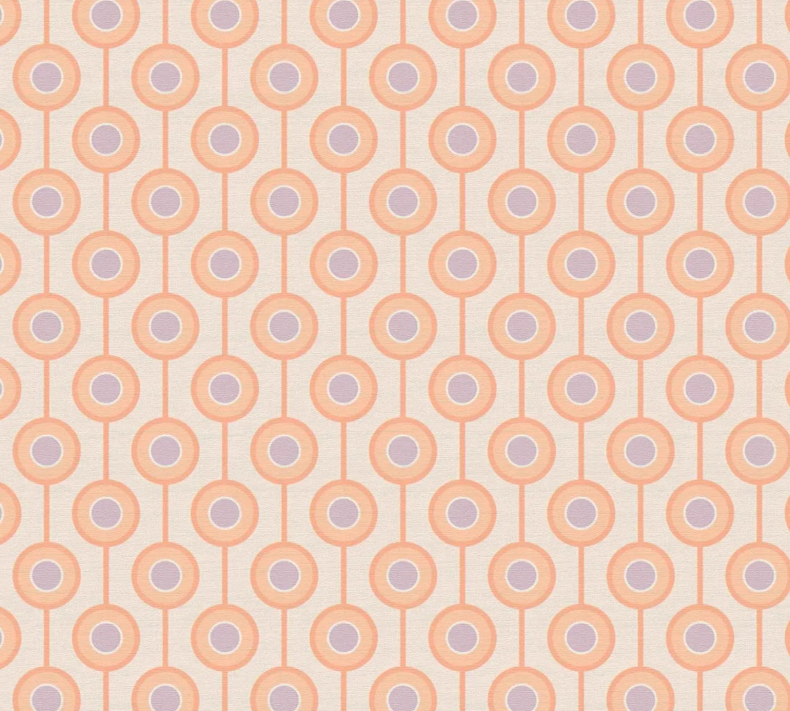 Vliestapete Kreise Retro Grafik Beige Orange 39537-5
