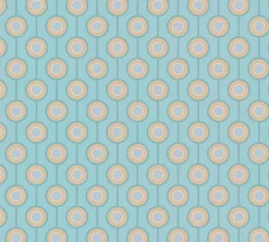 Vliestapete Kreise Retro Grafik Türkis Blau 39537-4