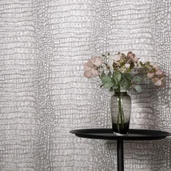 Vliestapete Krokodil Optik Taupe Metallic 10560-37