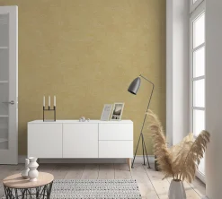 Vliestapete Leinen-Optik braun-gold Metallic 32425