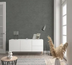 Vliestapete Leinen-Optik dunkelgrau Marburg 32420