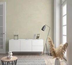 Vliestapete Leinen-Optik grün-beige Metallic 32422