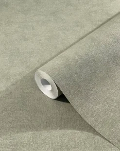 Vliestapete Leinen-Optik oliv-grün Metallic 32417
