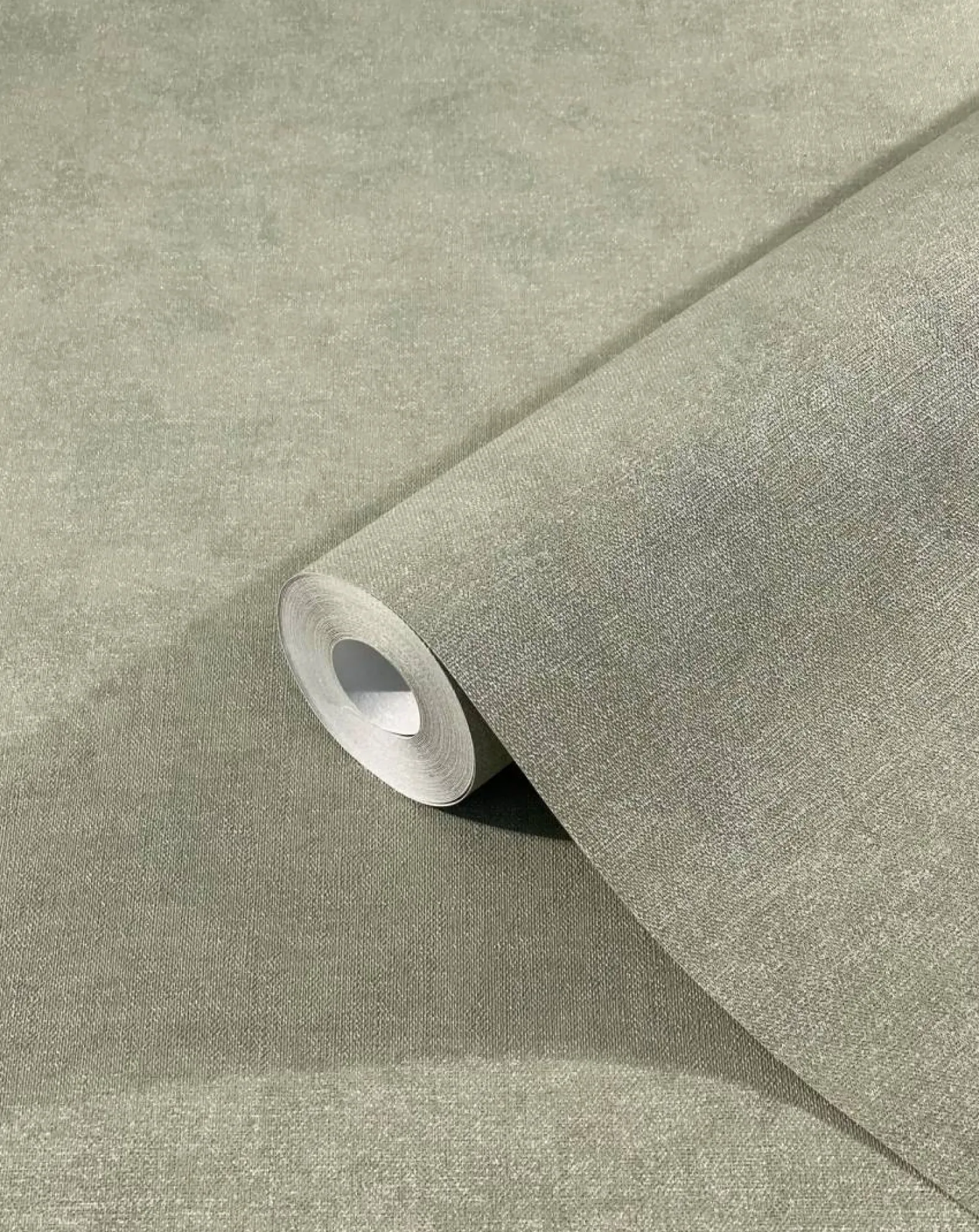 Vliestapete Leinen-Optik oliv-grün Metallic 32417