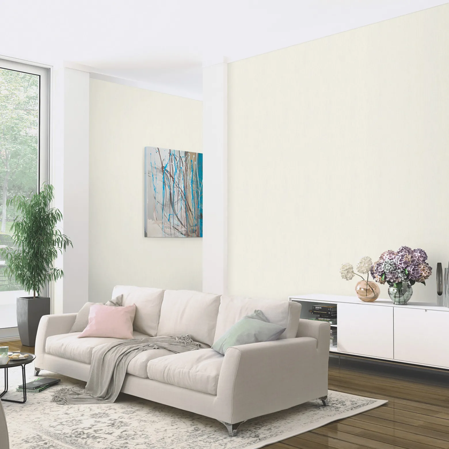 Vliestapete Linien Abstrakt Creme Beige Glitzer 10351-14
