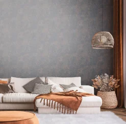 Vliestapete Linien Metallic Schwarz Bronze 39177-5