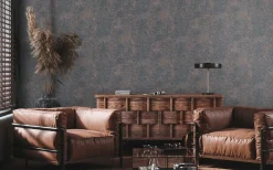 Vliestapete Linien Metallic Schwarz Bronze 39177-5