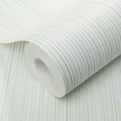Vliestapete Linien Struktur Weiß Grün Blau 10533-07