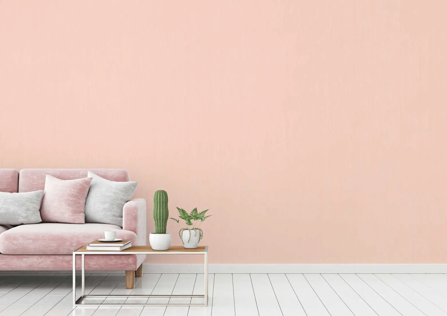 Vliestapete Linien Uni apricot AS Creation 3782-55