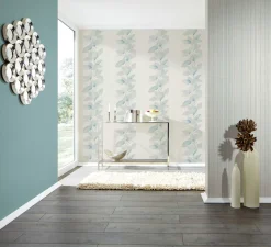 Vliestapete Linien Uni mint-blau AS Creation 3782-62