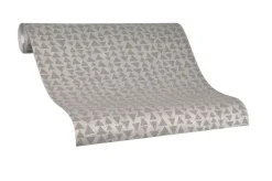 Vliestapete Marburg Dreiecke grau metallic 84852