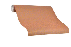 Vliestapete Marburg Dreiecke rot-braun metallic 84863