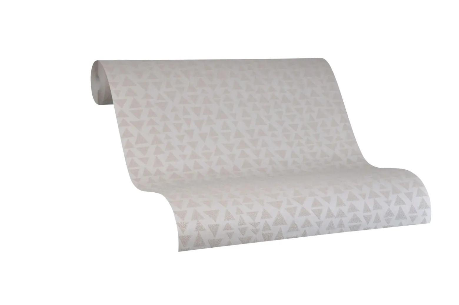 Vliestapete Marburg Dreiecke creme metallic 84851