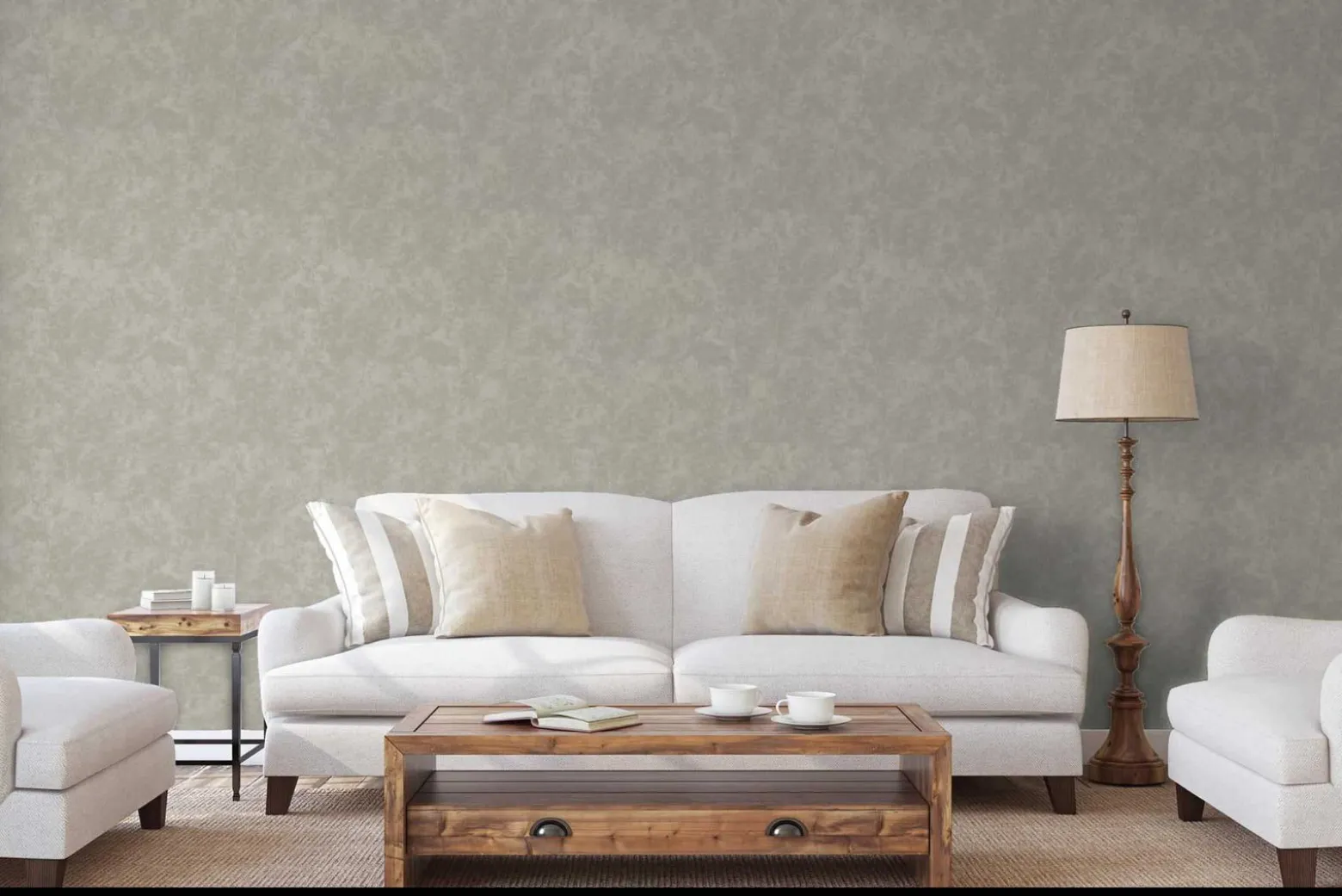 Vliestapete Marburg Granulatstruktur beige-grau 84882