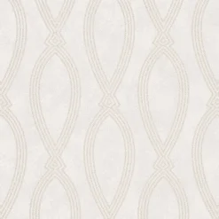 Vliestapete Marburg Ikat Grafik creme metallic 84847
