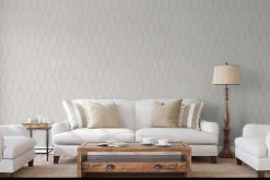 Vliestapete Marburg Ikat Grafik creme metallic 84847
