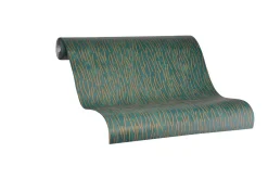 Vliestapete Marburg Striche grün braun metallic 84871