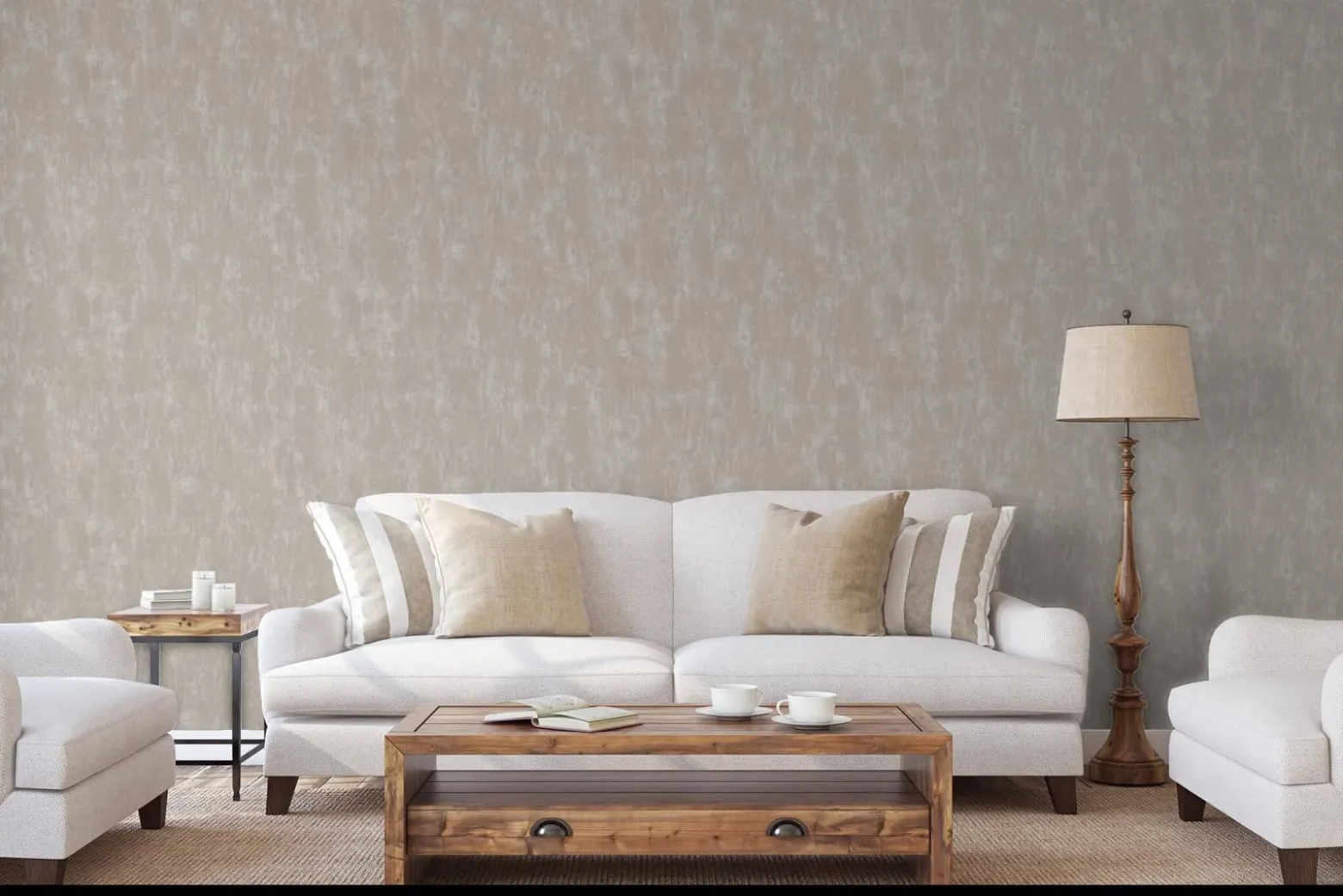 Vliestapete Marburg Struktur beige metallic 84869