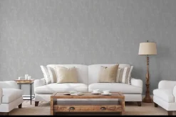 Vliestapete Marburg Struktur grau metallic 84876