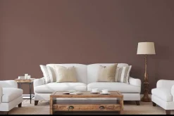 Vliestapete Marburg Uni Meliert rot-braun metallic 84865