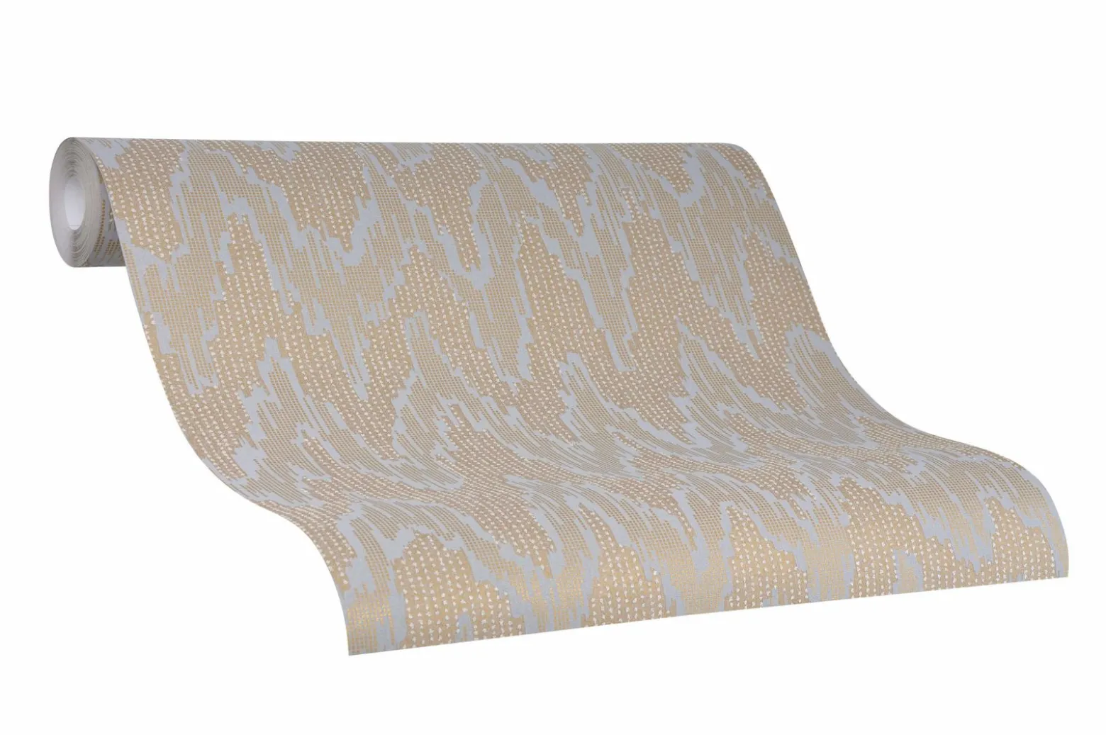 Vliestapete Marburg Zick-Zack Abstrakt gold 84895