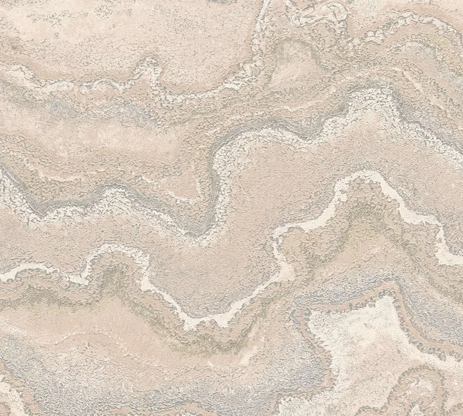 Vliestapete Marmor Optik Beige Silber Metallic 39659-6