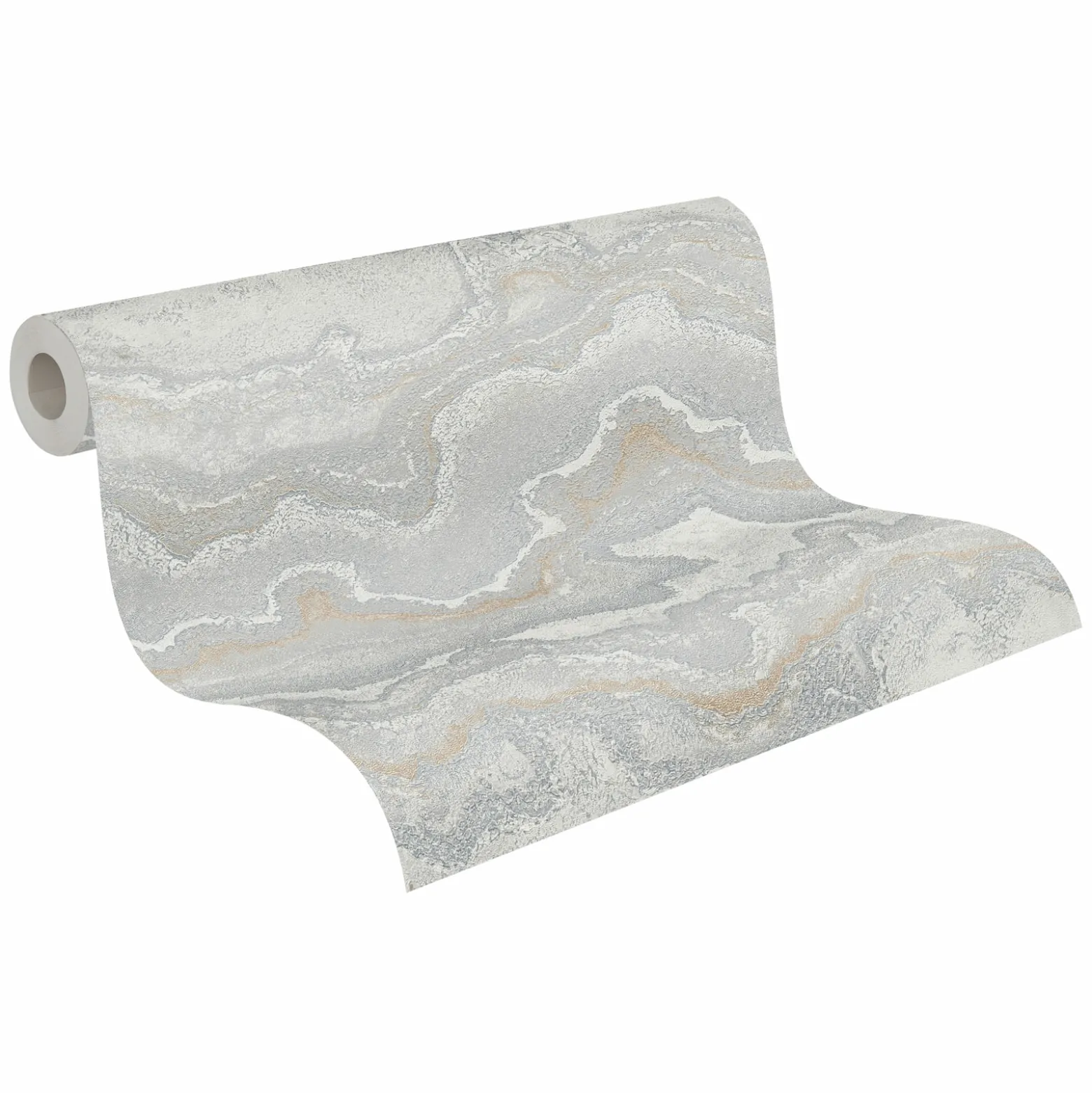 Vliestapete Marmor Optik Grau Silber Metallic 39659-5