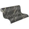 Vliestapete Marmor Optik Schwarz Gold Metallic 39336-2