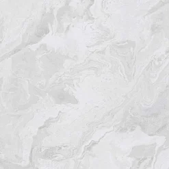 Vliestapete Marmor Optik Weiß Silber Metallic 10318-14