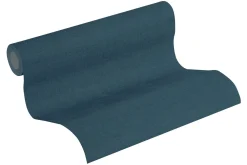 Vliestapete meliertes Uni blau 37431-5