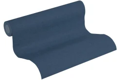 Vliestapete meliertes Uni blau grau 37431-3