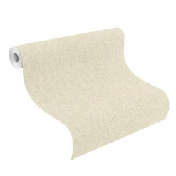 Vliestapete meliert Uni beige gold 545449