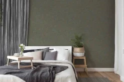 Vliestapete meliert Uni braun blau 37656-1
