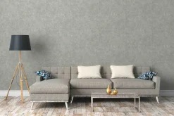 Vliestapete meliert Uni grau-blau braun 37655-7