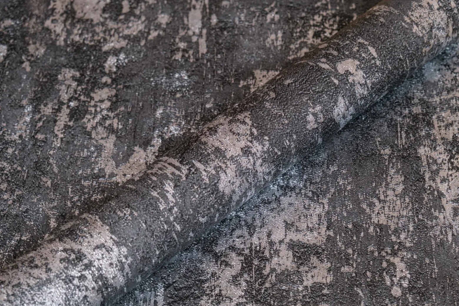 Vliestapete Metallic Anthrazit Silber HOMEFACTO:RI