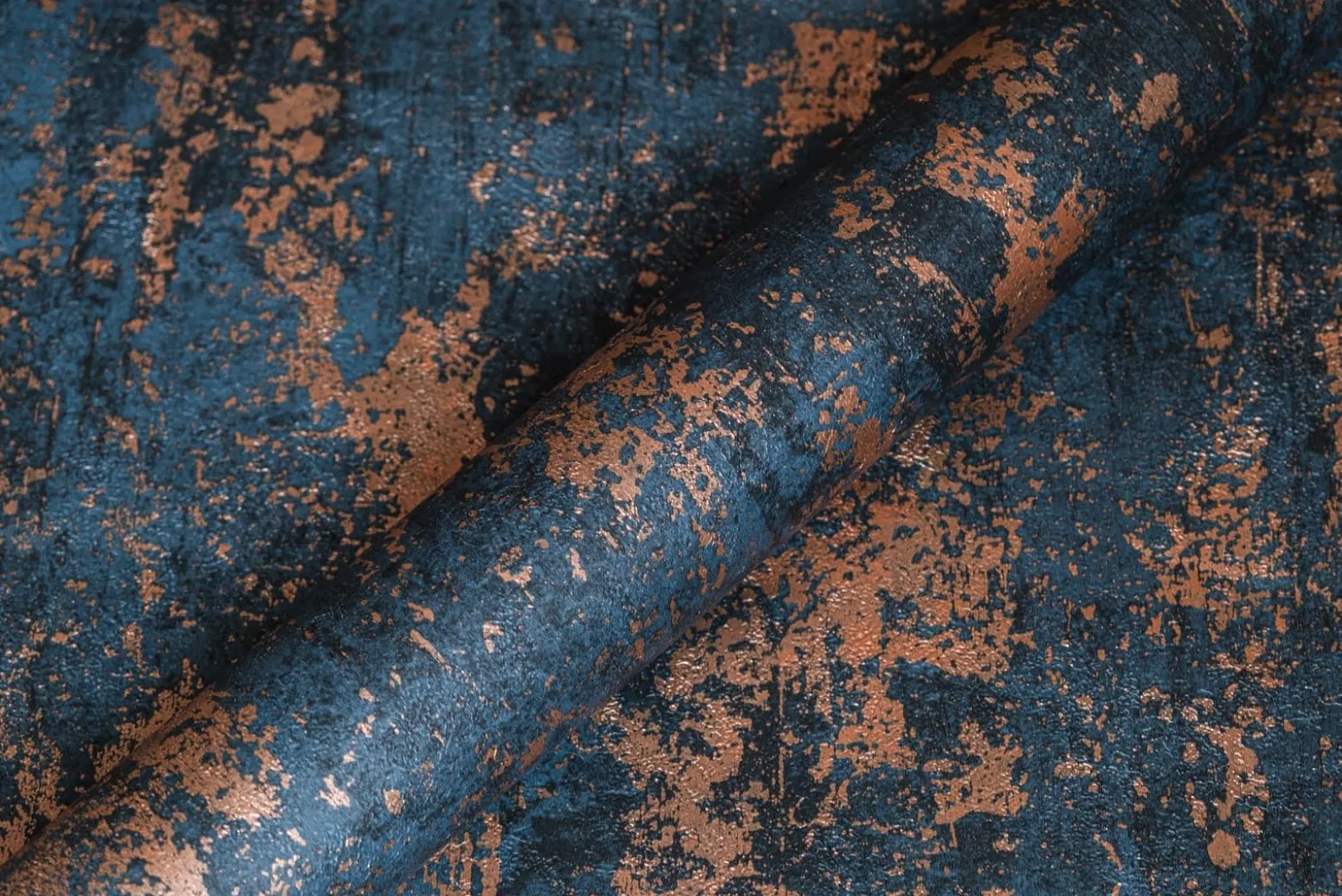 Vliestapete Metallic Anthrazit Kupfer HOMEFACTO:RI
