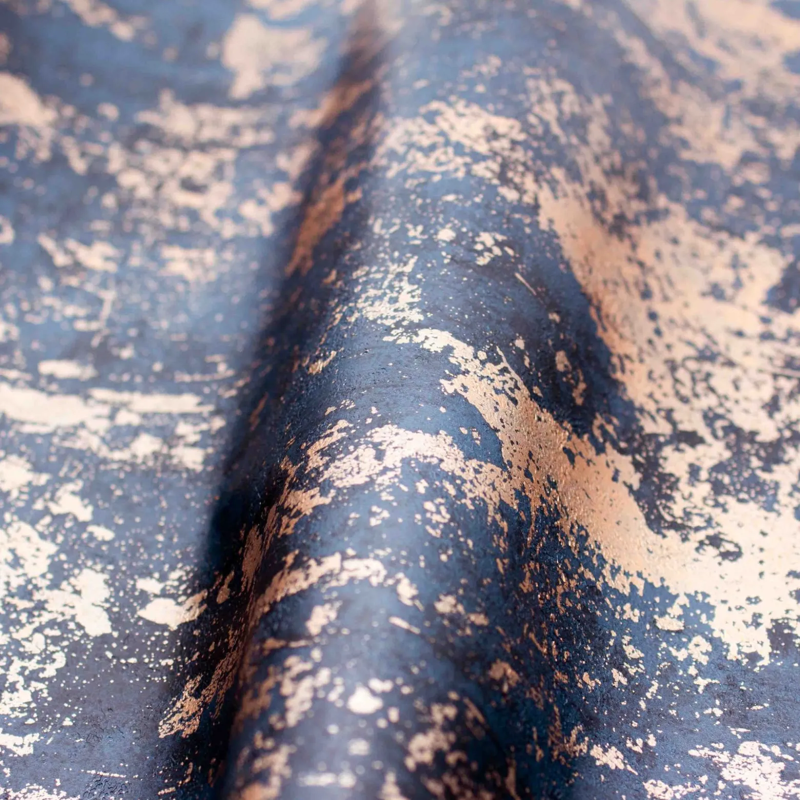 Vliestapete Metallic Anthrazit Kupfer HOMEFACTO:RI