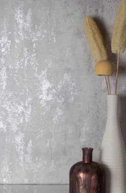 Vliestapete Metallic Hellgrau Silber HOMEFACTO:RI