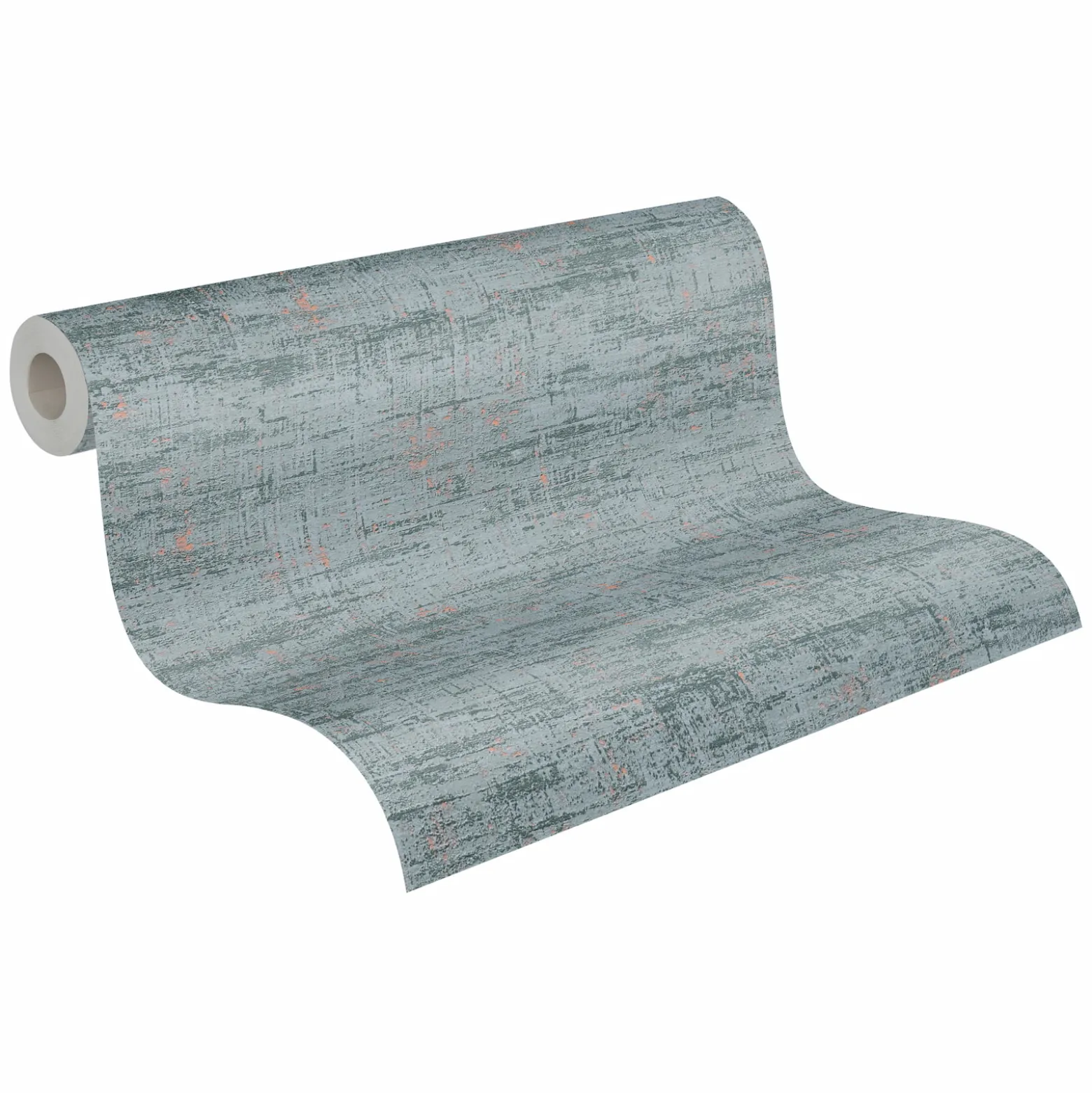 Vliestapete Metalloptik Blau Kupfer Metallic 39657-1