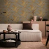 Vliestapete Michalsky Blätter Grau Gold Metallic 39980-4