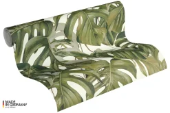 Vliestapete Michalsky Blätter Floral weiß grün 36519-2
