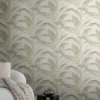 Vliestapete Michalsky Blätter Creme Grün Metallic 39980-2