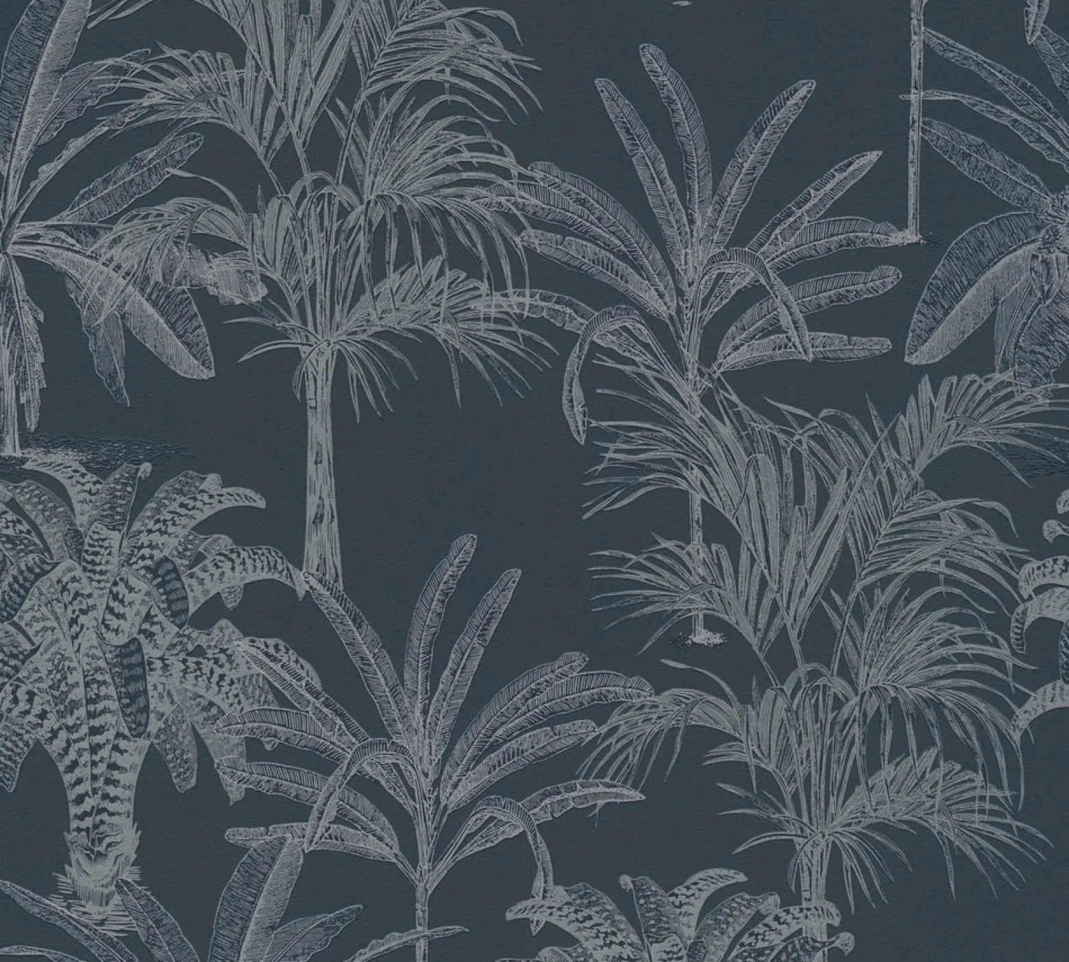 Vliestapete Michalsky Palmen Floral schwarz grau 37983-2